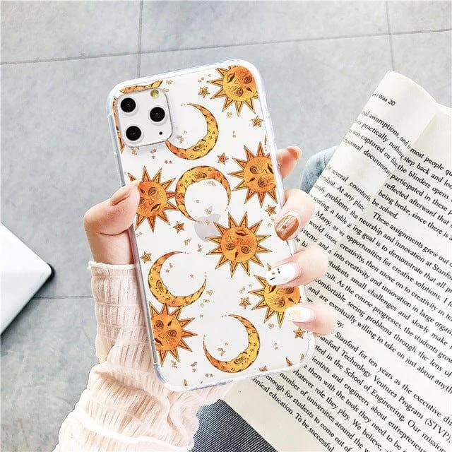 Mystical Sun And Moon Face Phone Case - Glova