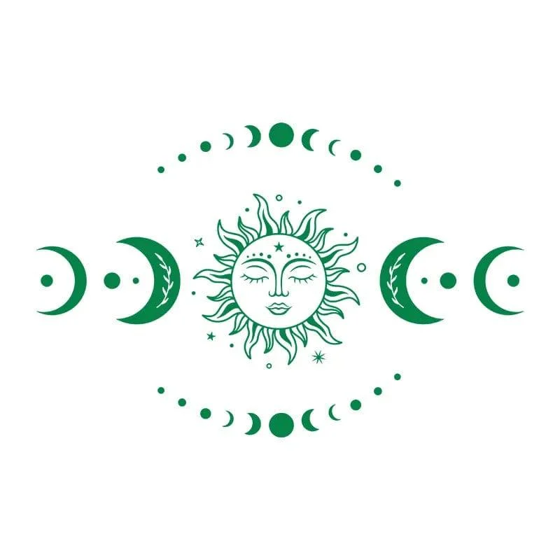 Mystical Sun And Moon Wall Stickers - Glova