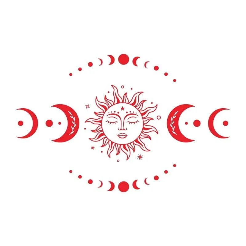 Mystical Sun And Moon Wall Stickers - Glova