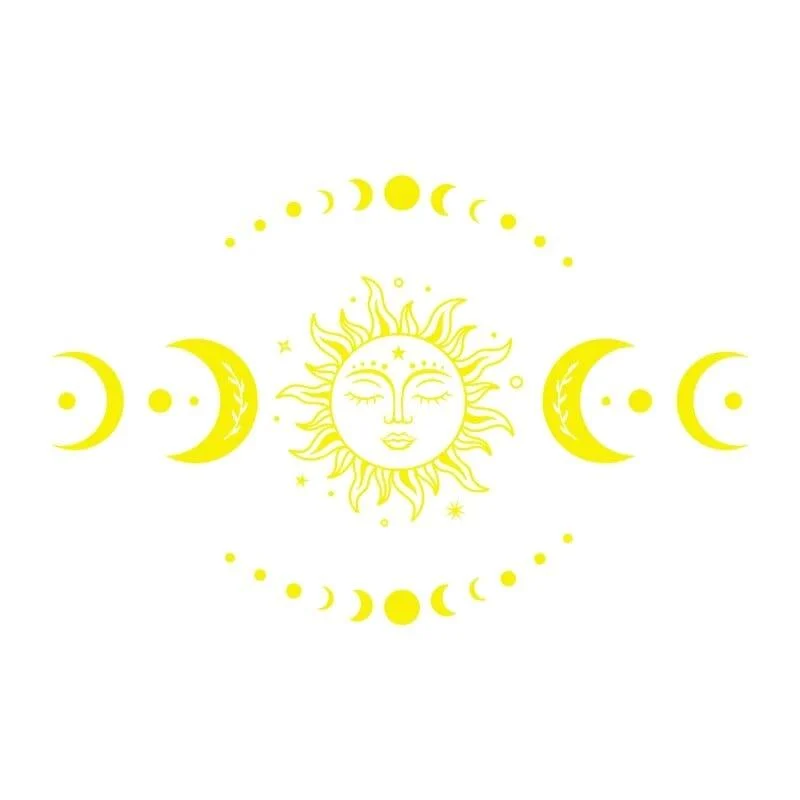 Mystical Sun And Moon Wall Stickers - Glova