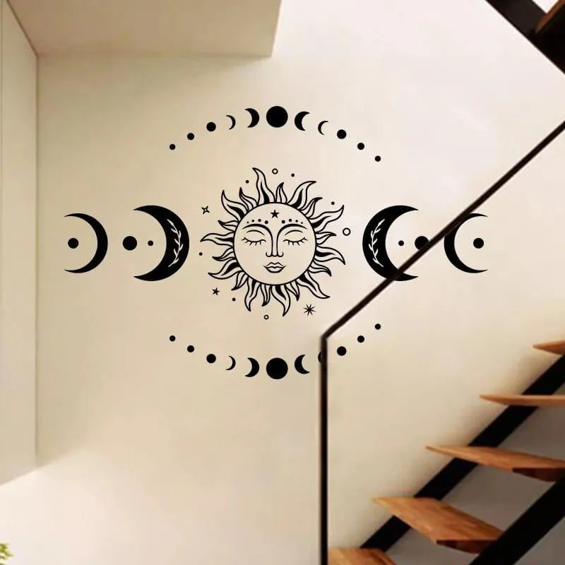 Mystical Sun And Moon Wall Stickers - Glova