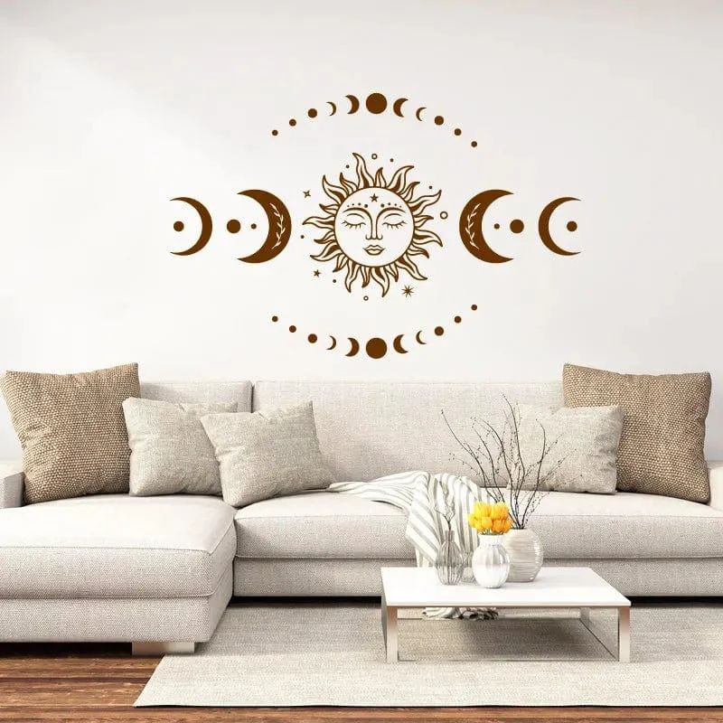 Mystical Sun And Moon Wall Stickers - Glova