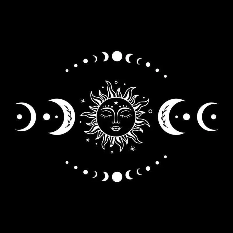 Mystical Sun And Moon Wall Stickers - Glova