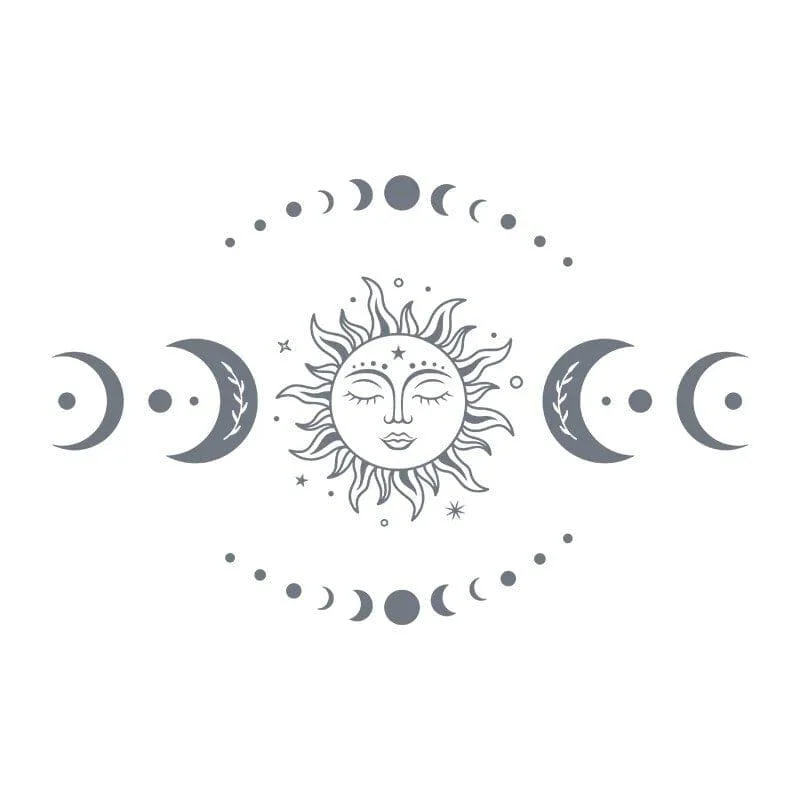 Mystical Sun And Moon Wall Stickers - Glova