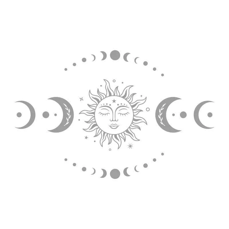 Mystical Sun And Moon Wall Stickers - Glova