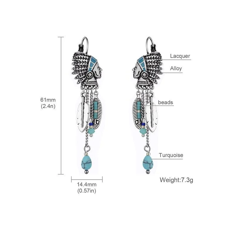 Native American Tassel Earrings - Glova