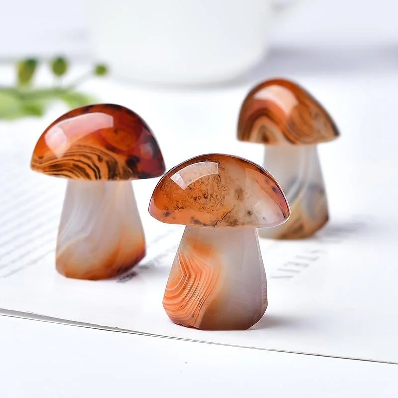 Natural Agate Crystal Mushroom - Glova