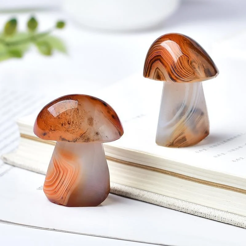 Natural Agate Crystal Mushroom - Glova