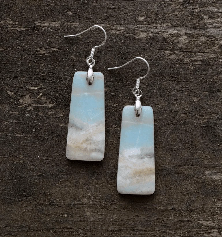 Natural Amazonite Dangle Earrings - Glova