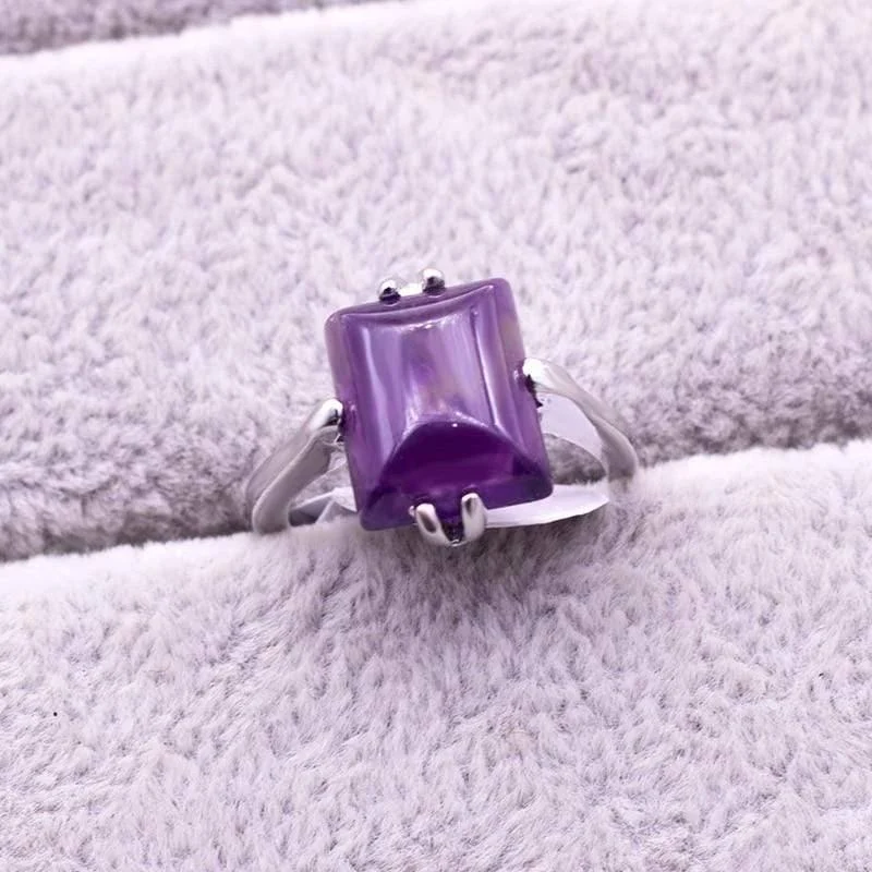 Natural Amethyst Crystal Rings (20 pieces) - Glova