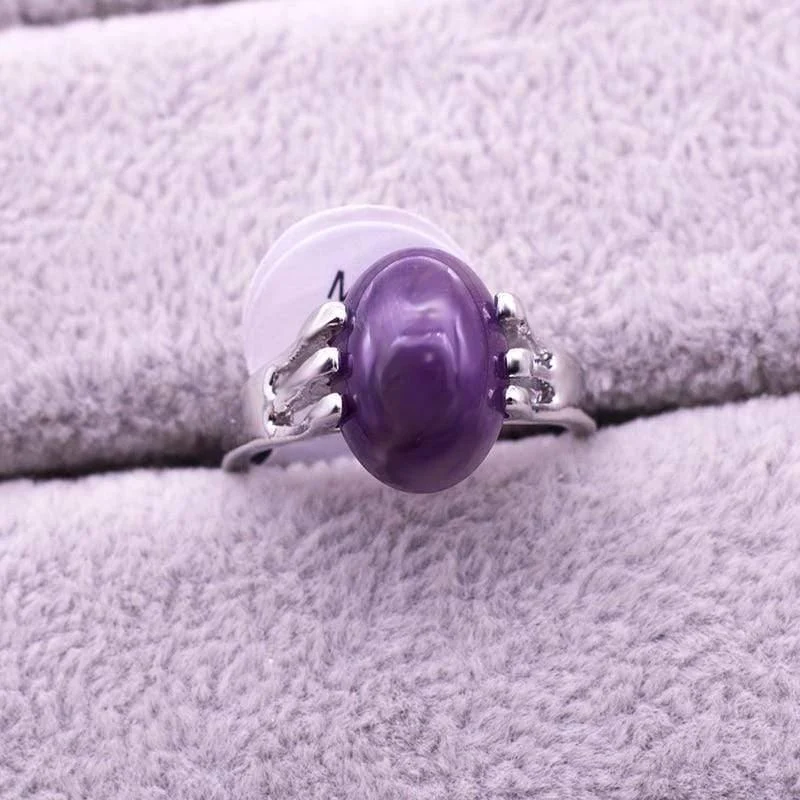 Natural Amethyst Crystal Rings (20 pieces) - Glova