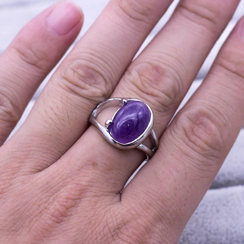 Natural Amethyst Crystal Rings (20 pieces) - Glova