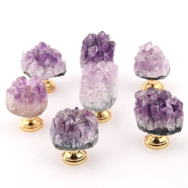 Natural Amethyst Stone Handle - Glova