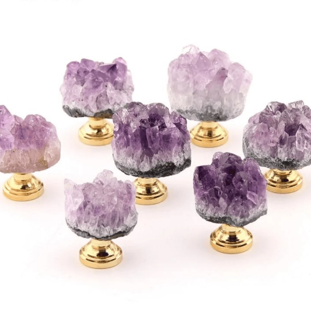 Natural Amethyst Stone Handle - Glova