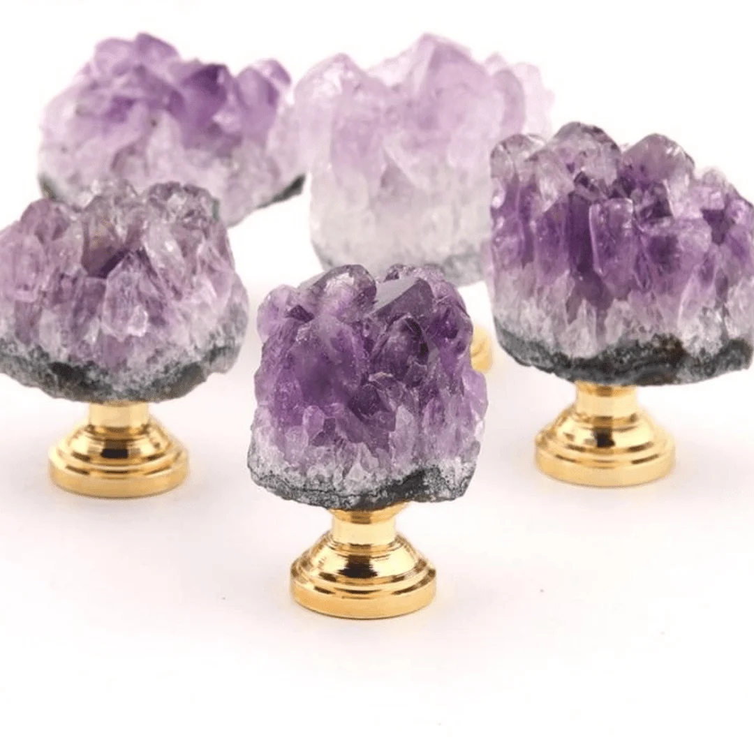 Natural Amethyst Stone Handle - Glova