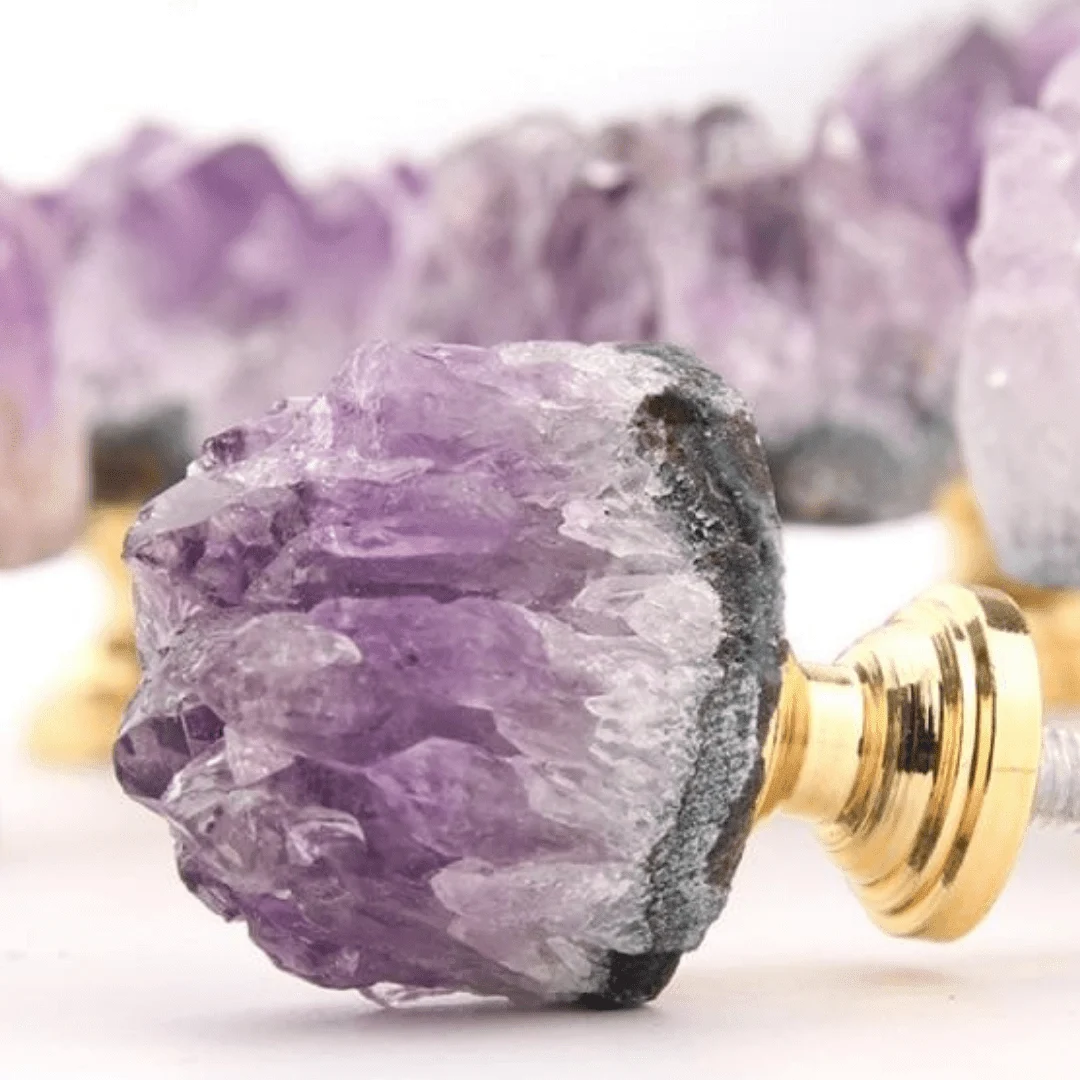 Natural Amethyst Stone Handle - Glova