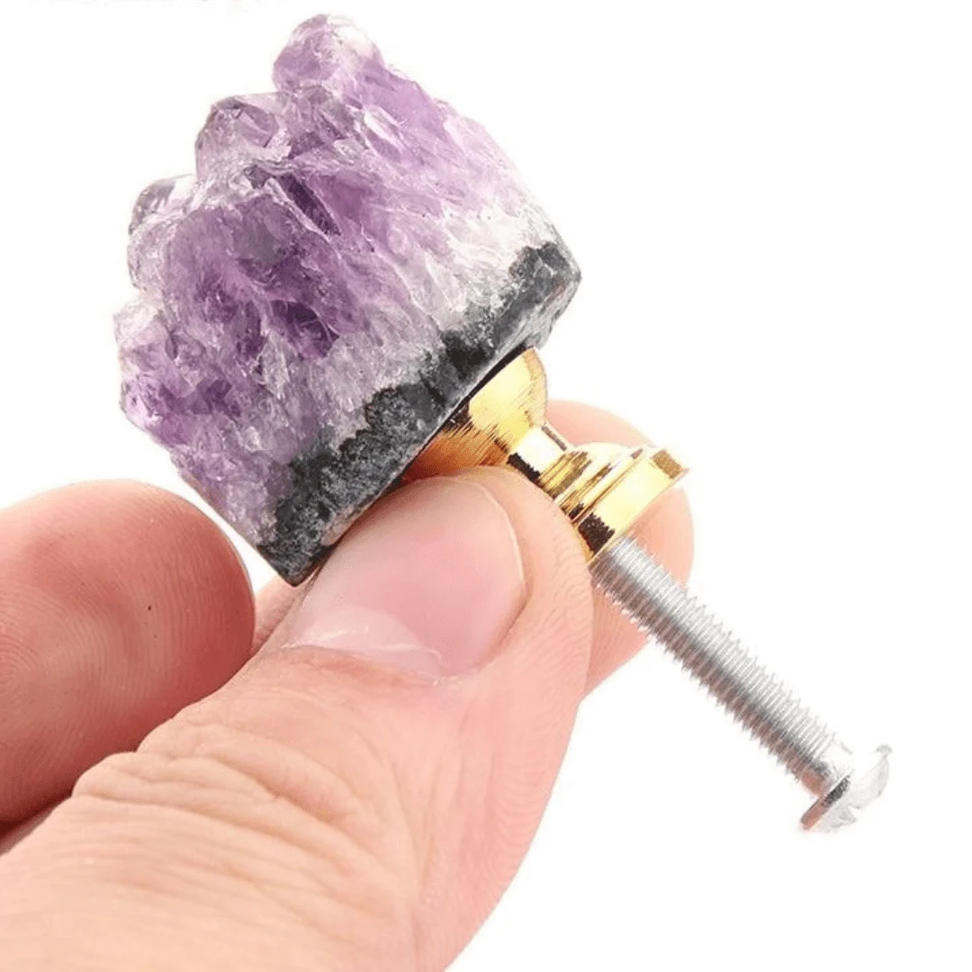 Natural Amethyst Stone Handle - Glova