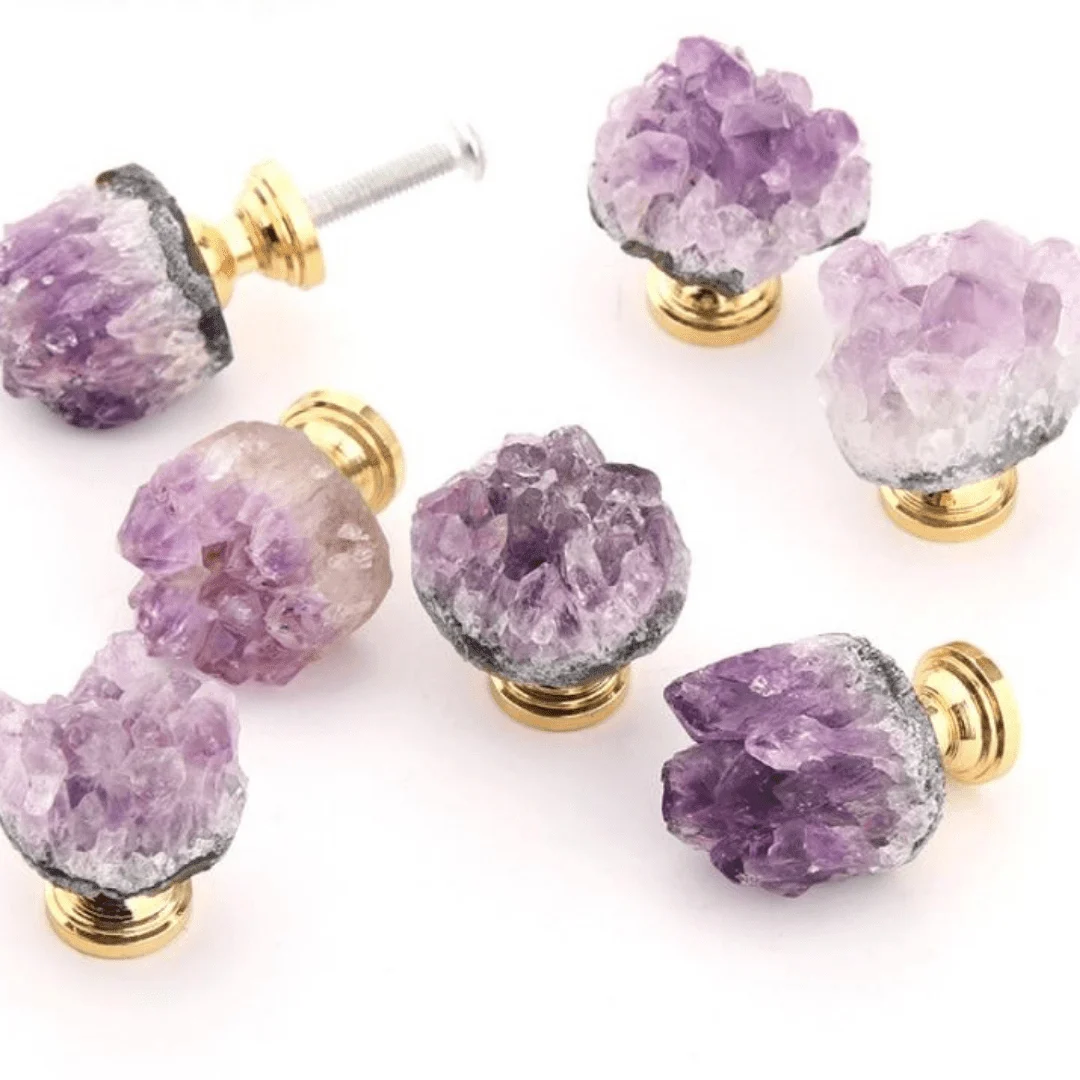 Natural Amethyst Stone Handle - Glova