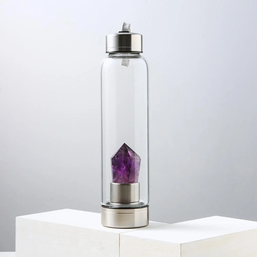 Natural Amethyst Stone Water Bottle - Glova