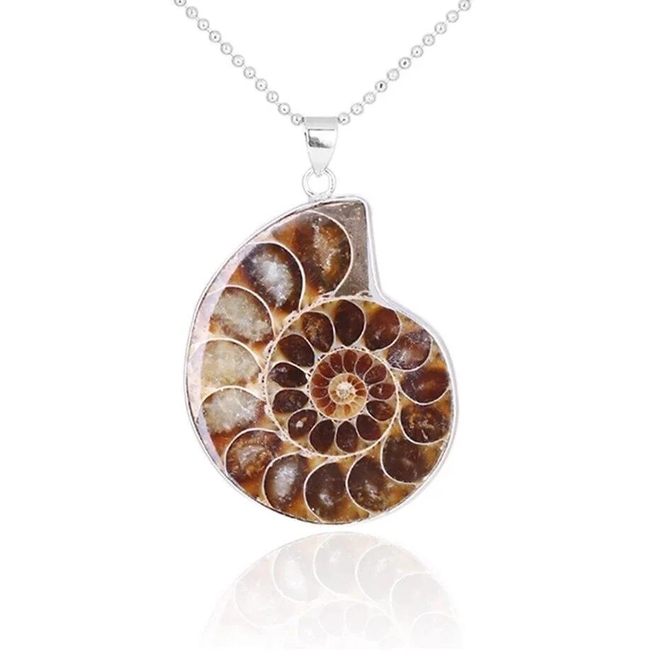 Natural Ammonite Snail Shell Necklace - Glova