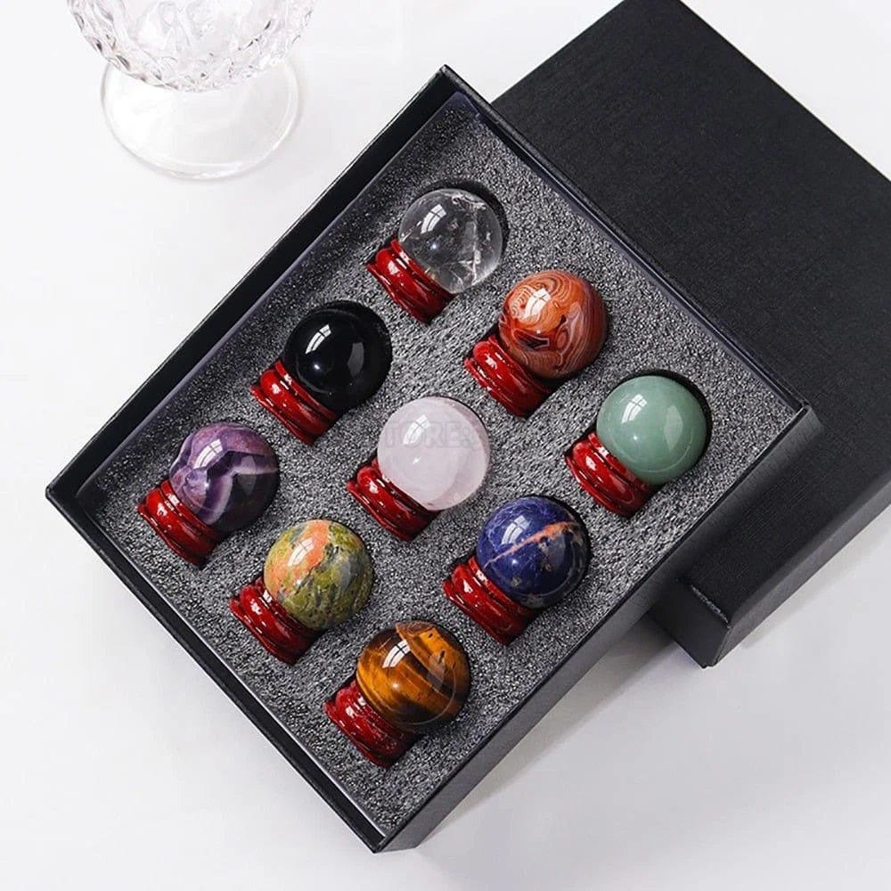 Natural Crystal Ball Gift Box Set - Glova