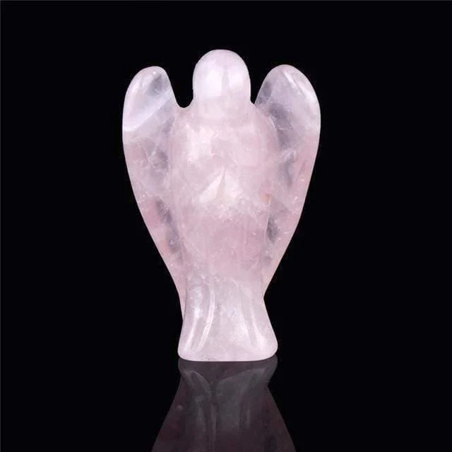 Natural Crystal Guardian Angel Carving - Glova