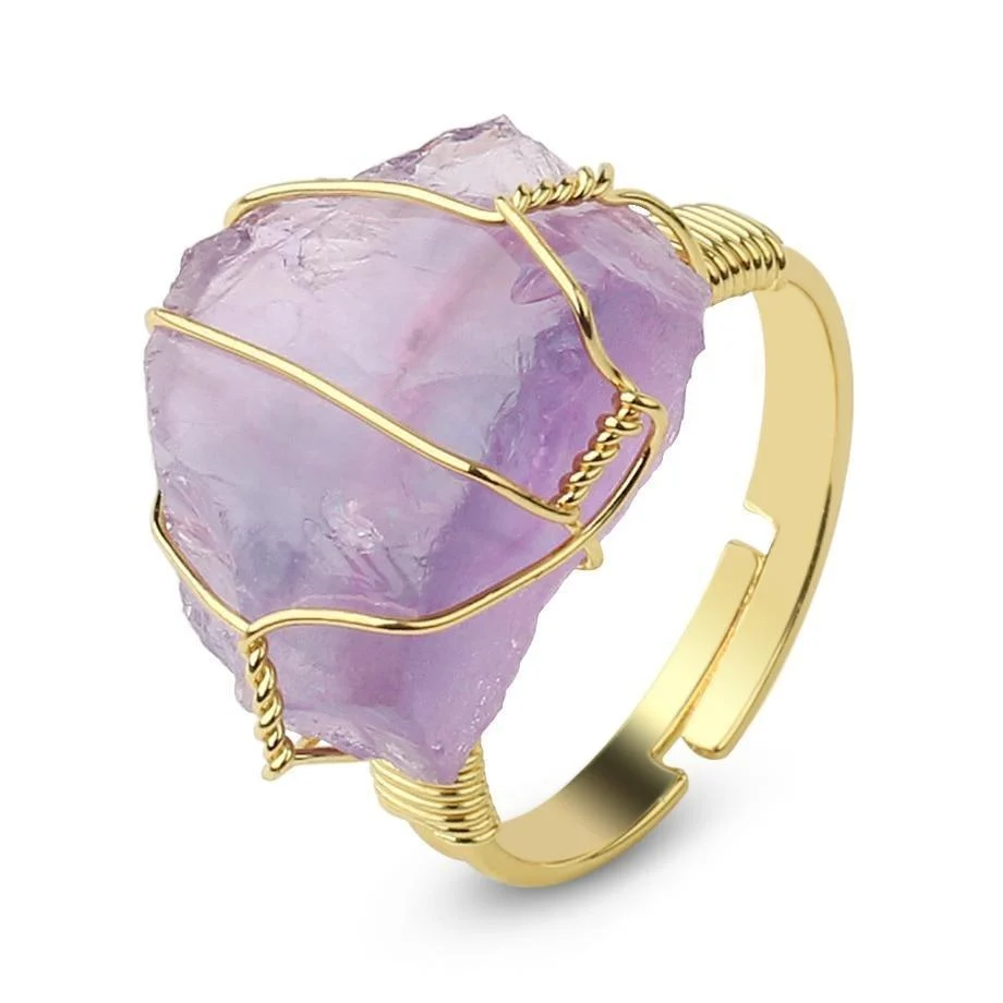 Natural Crystal Wire Wrapped Ring - Glova