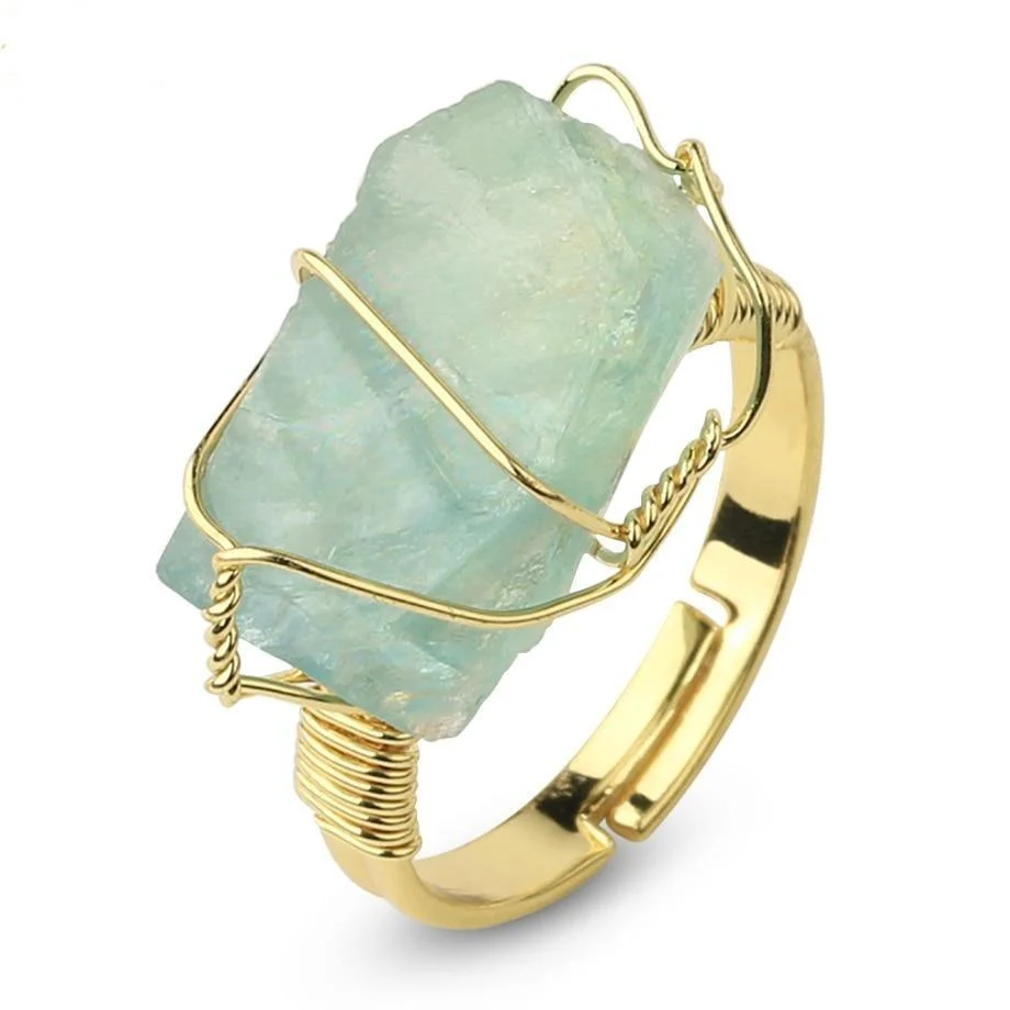 Natural Crystal Wire Wrapped Ring - Glova