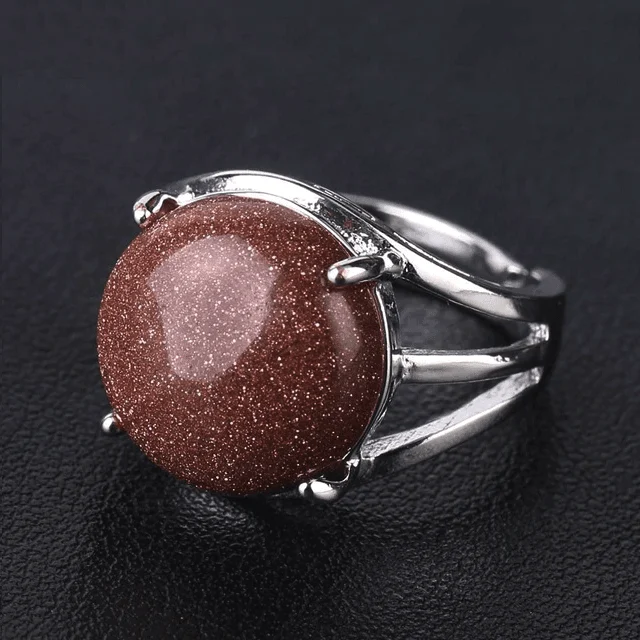 Natural Gemstone Cocktail Ring - Glova