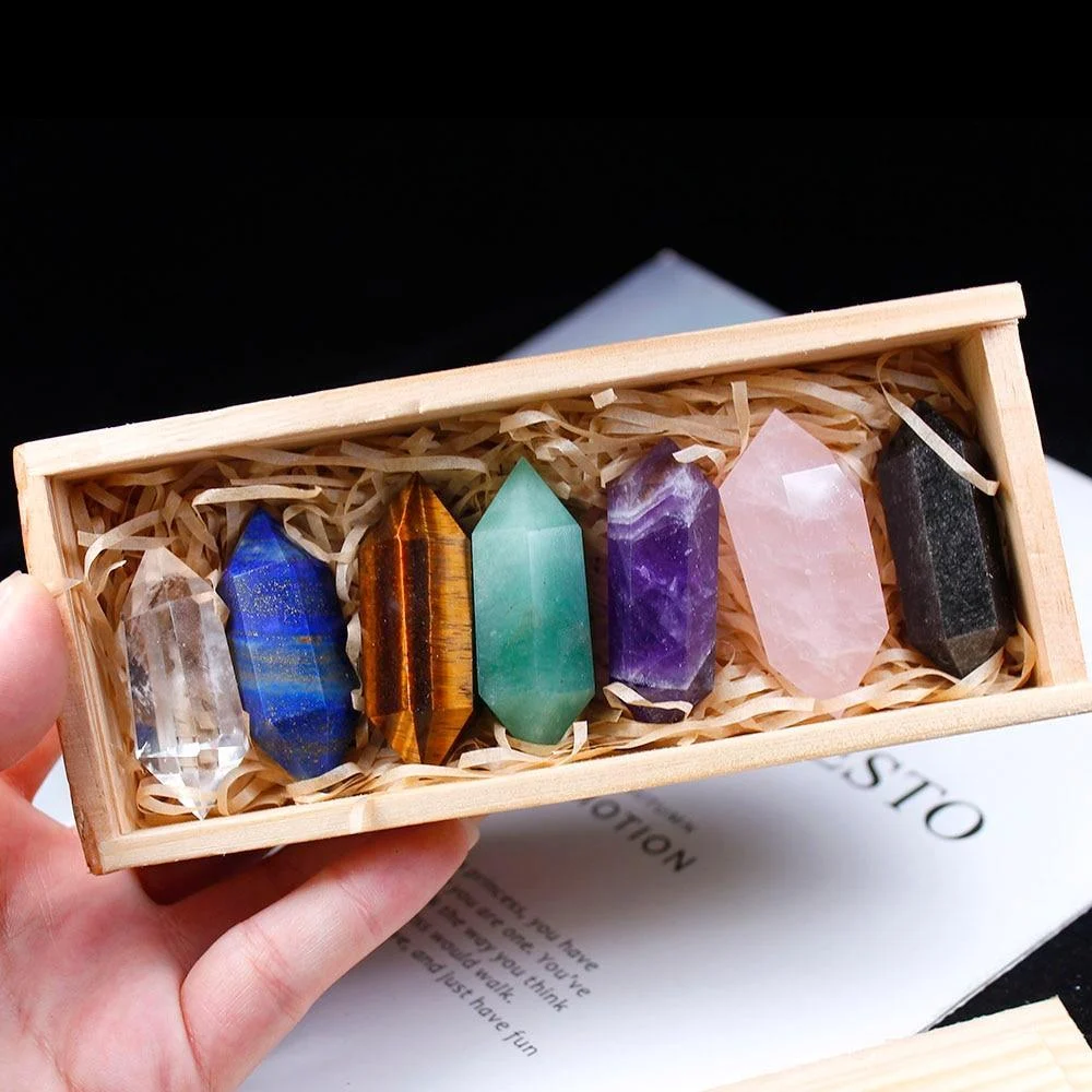 Natural Quartz Crystals Point Wand Gift Box - Glova