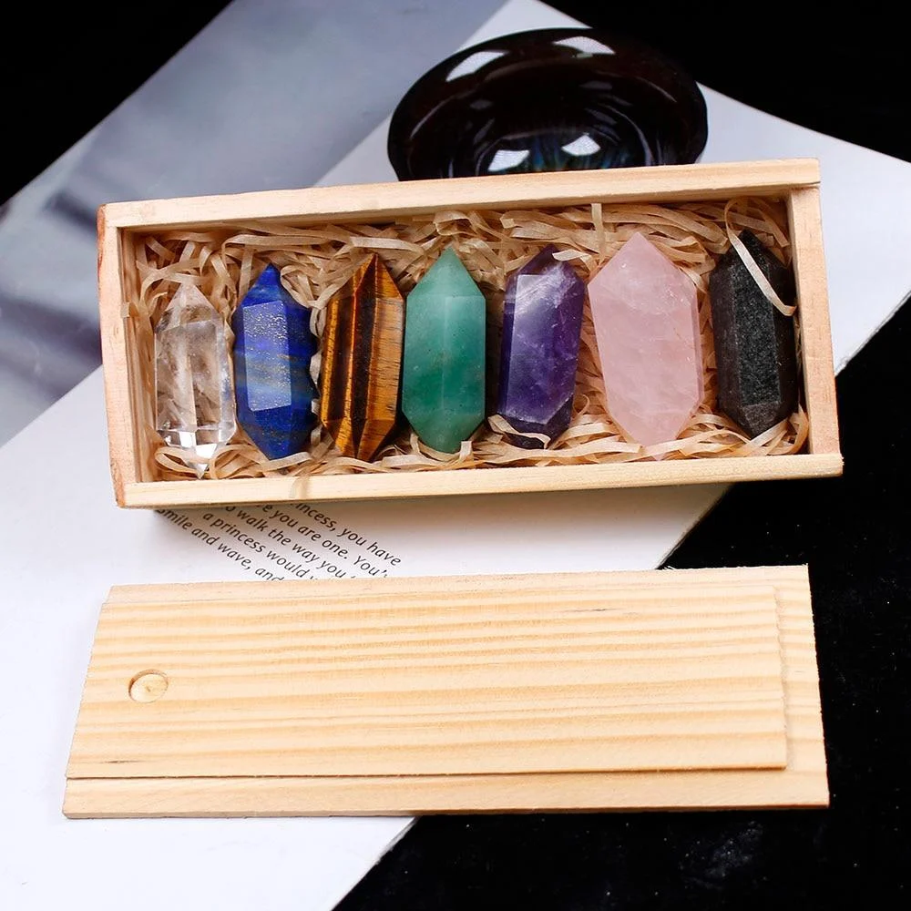 Natural Quartz Crystals Point Wand Gift Box - Glova