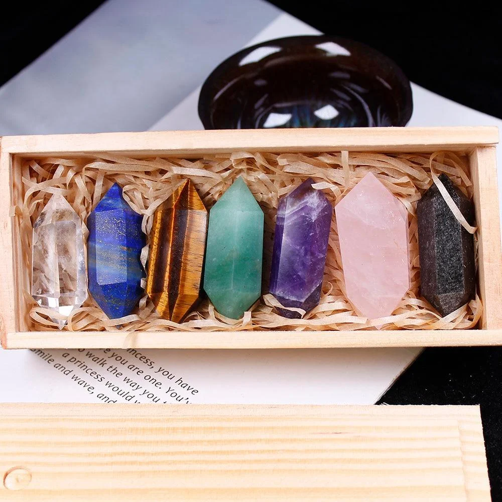 Natural Quartz Crystals Point Wand Gift Box - Glova