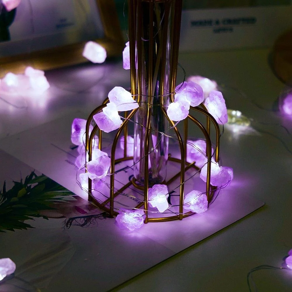 Natural Quartz Crystals String Lights - Glova