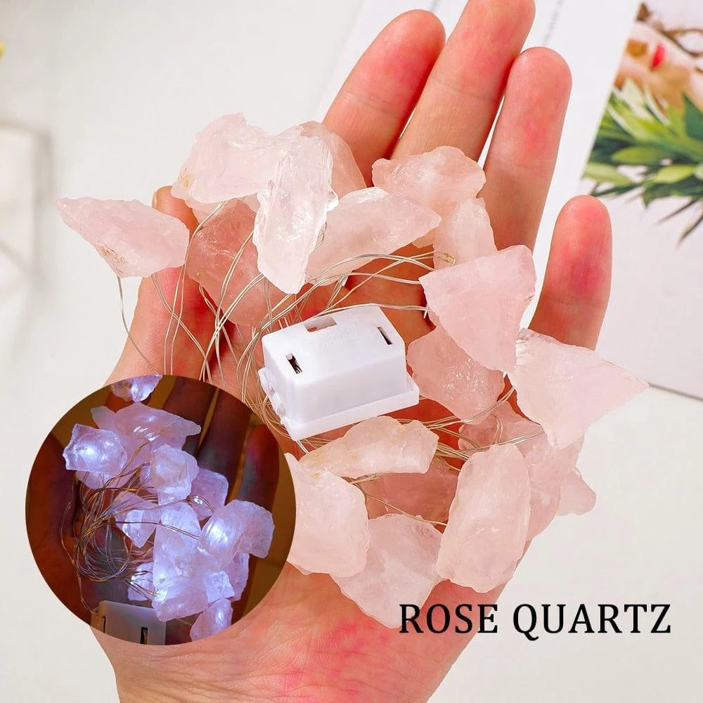 Natural Quartz Crystals String Lights - Glova