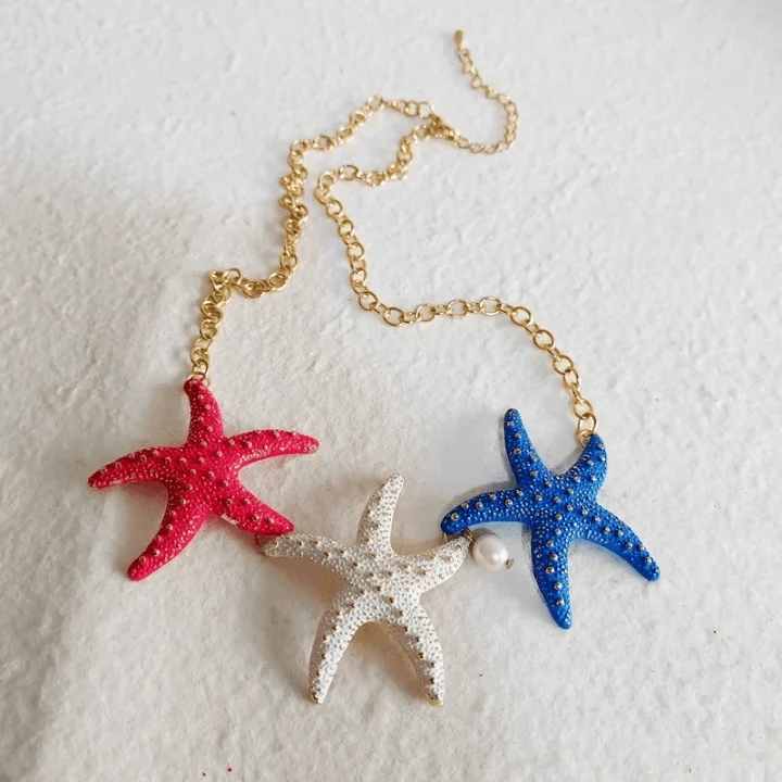 Nautical Starfish Bracelet, Rings, Necklaces and Hair Band - Glova