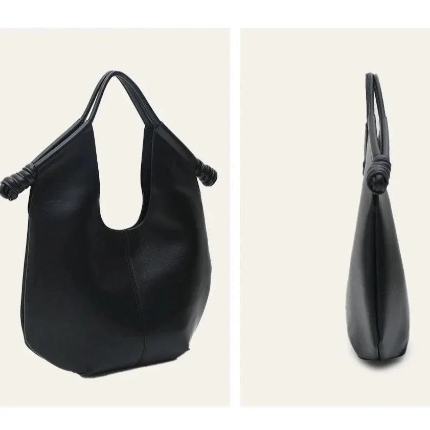 Nava Minimalist Bar Handle Hobo Bags - Glova