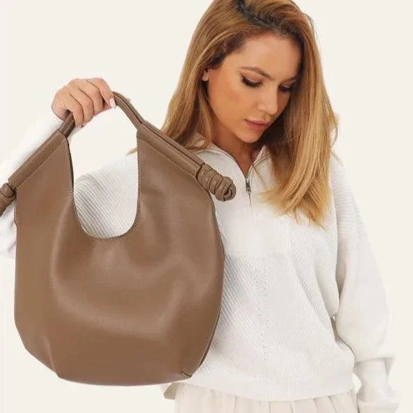 Nava Minimalist Bar Handle Hobo Bags - Glova