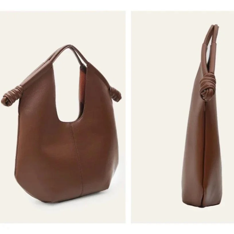 Nava Minimalist Bar Handle Hobo Bags - Glova