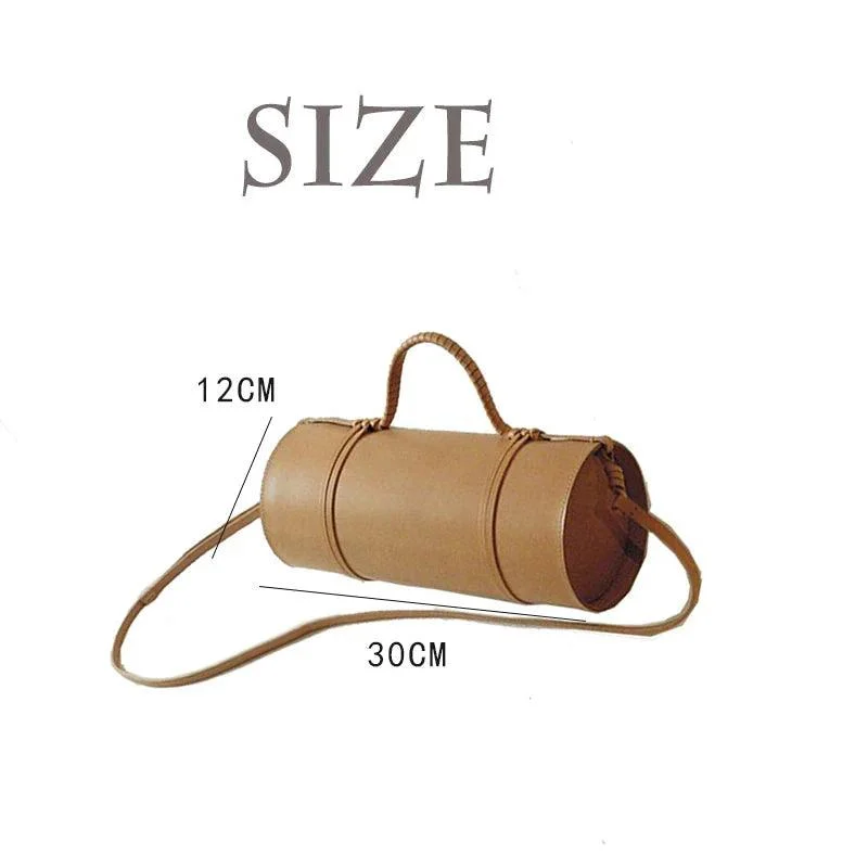 Ndari Cylinder Leather Barrel Bag - Glova