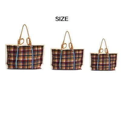 Nesma Ropework Jumbo Felt Tartan Totes - Glova