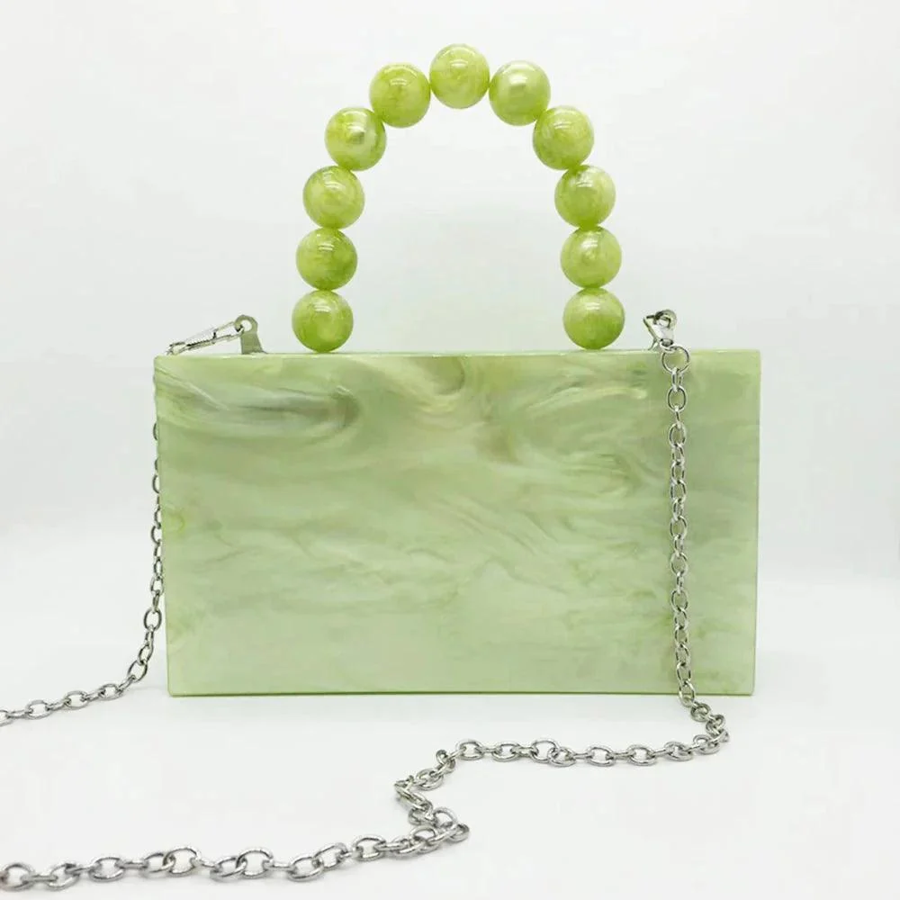 Neue Pearlescent Acrylic Box Clutch Bags - 3 Colors - Glova