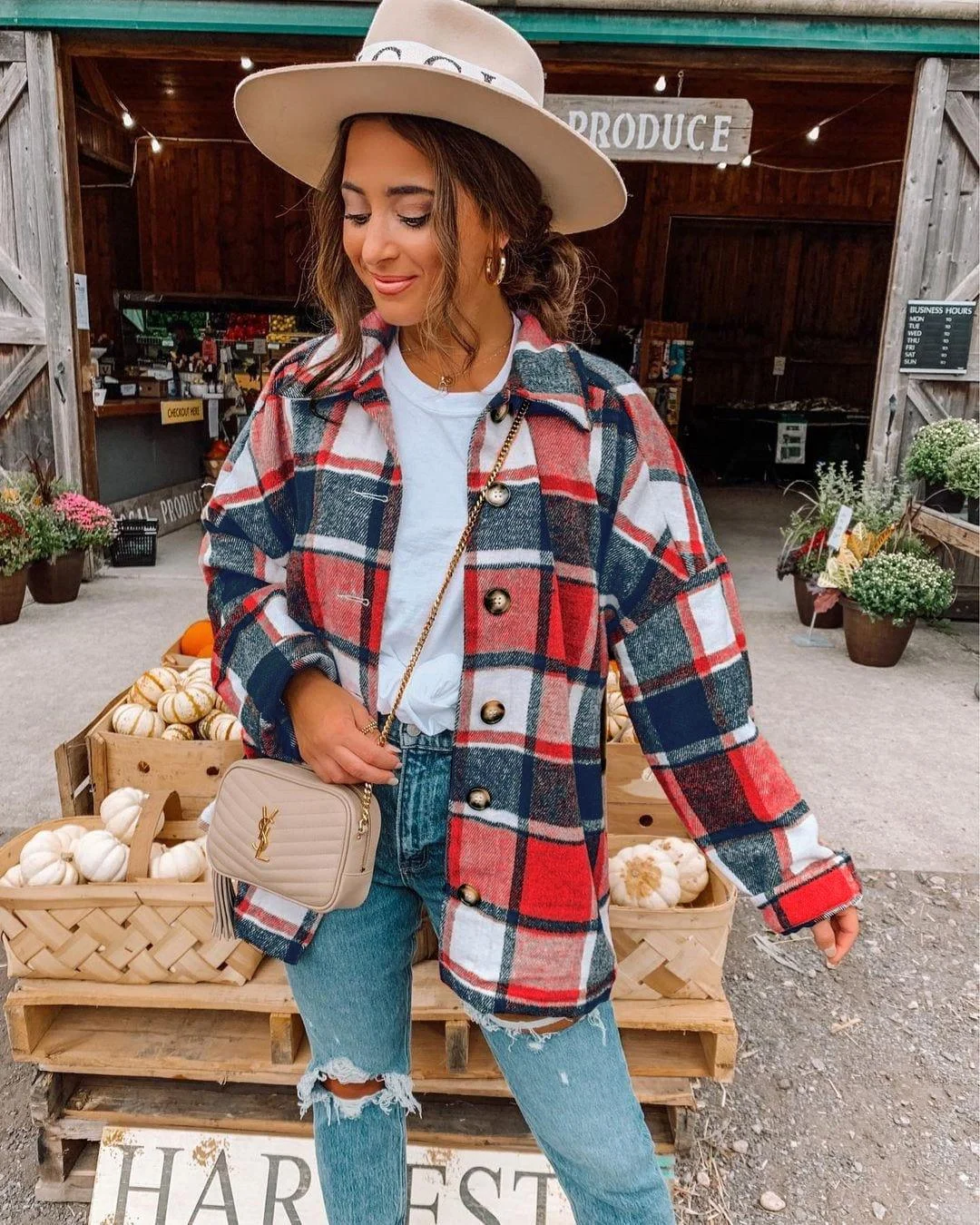 Niah Plaid Shacket - Glova