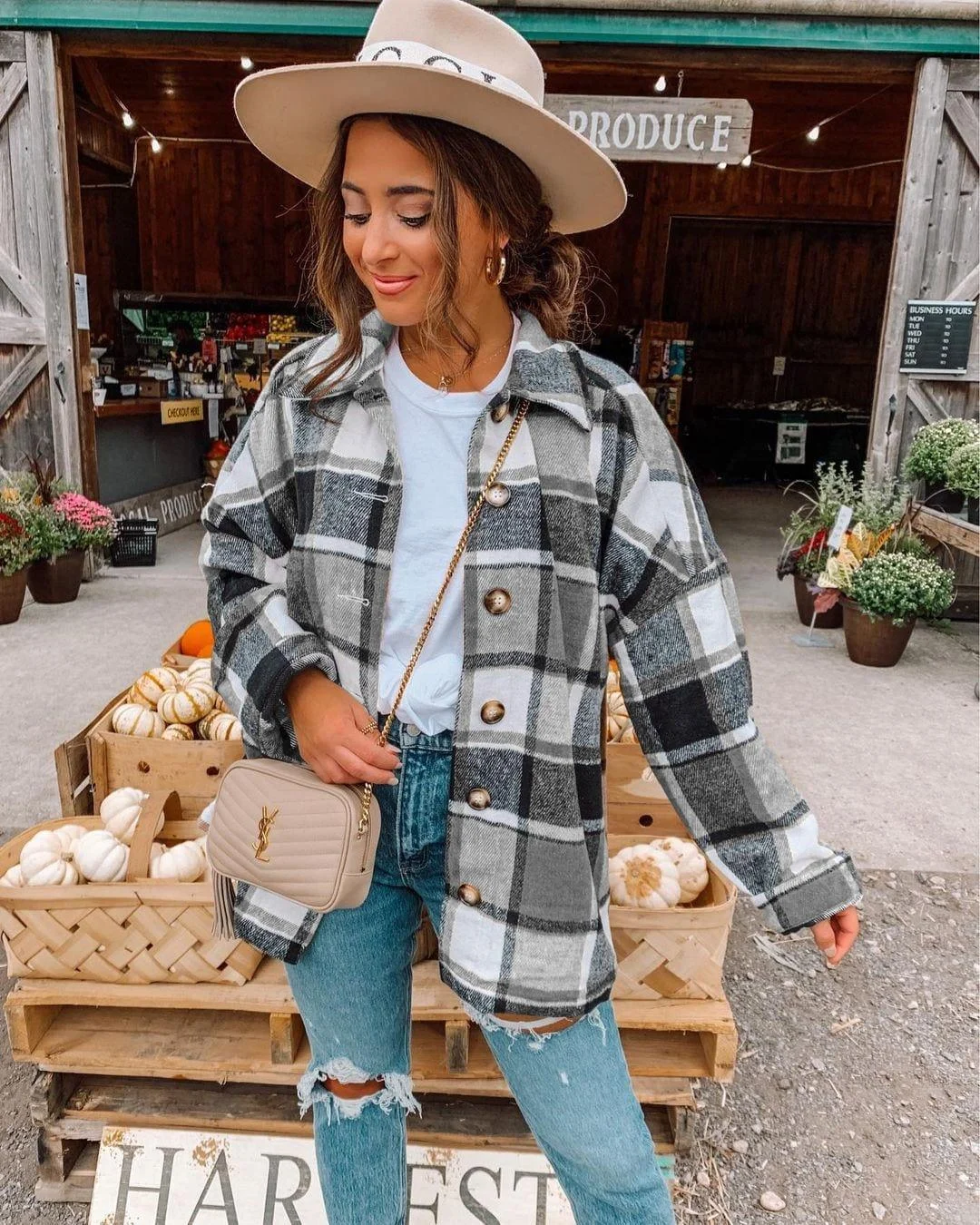 Niah Plaid Shacket - Glova