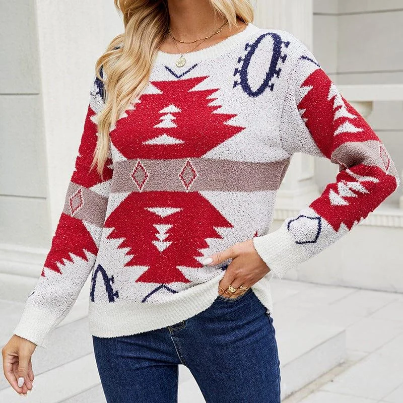 Niamh Aztec Pattern Sweater - Glova