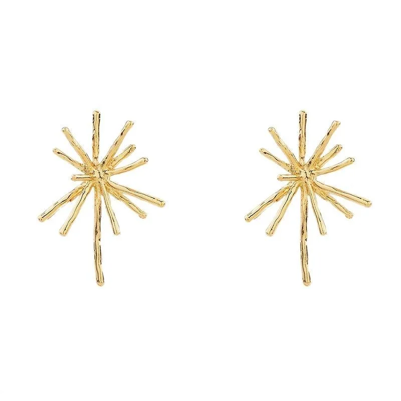 Nina Starburst Stud Earrings - Gold or Silver - Glova