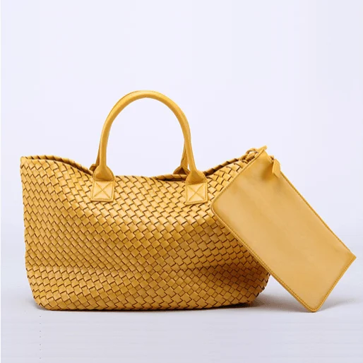 Nizza Faux Leather Woven Bags - 24 Colors - Glova