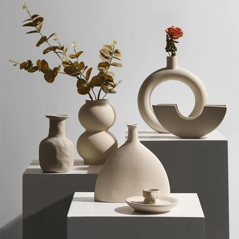 Nordic Aesthetic Ceramic Vases - Glova