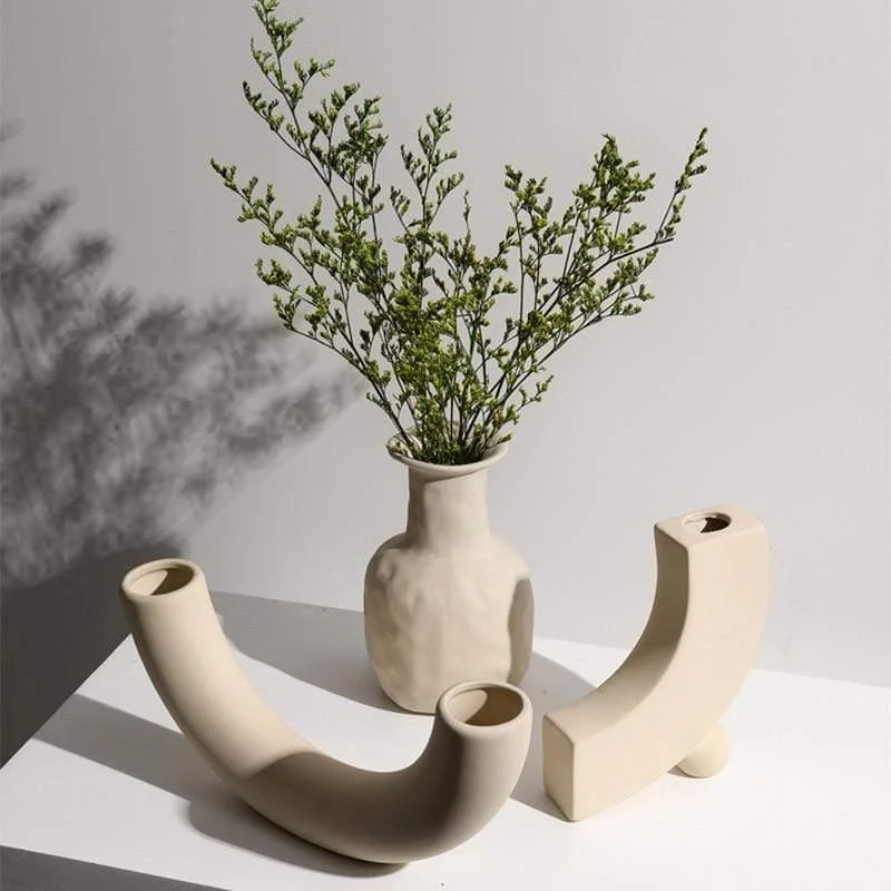 Nordic Aesthetic Ceramic Vases - Glova