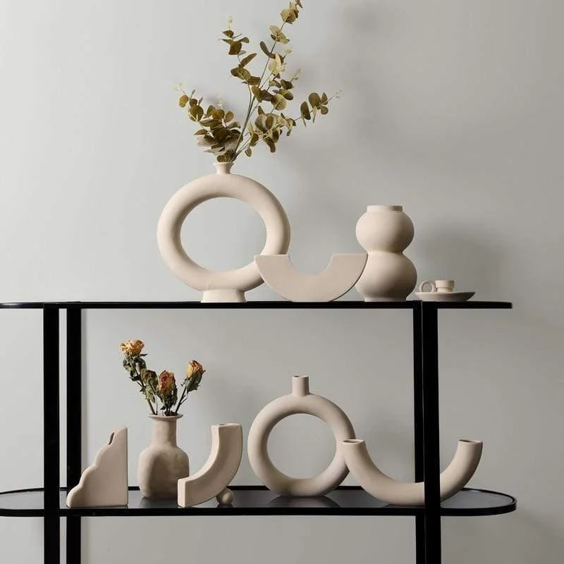 Nordic Aesthetic Ceramic Vases - Glova