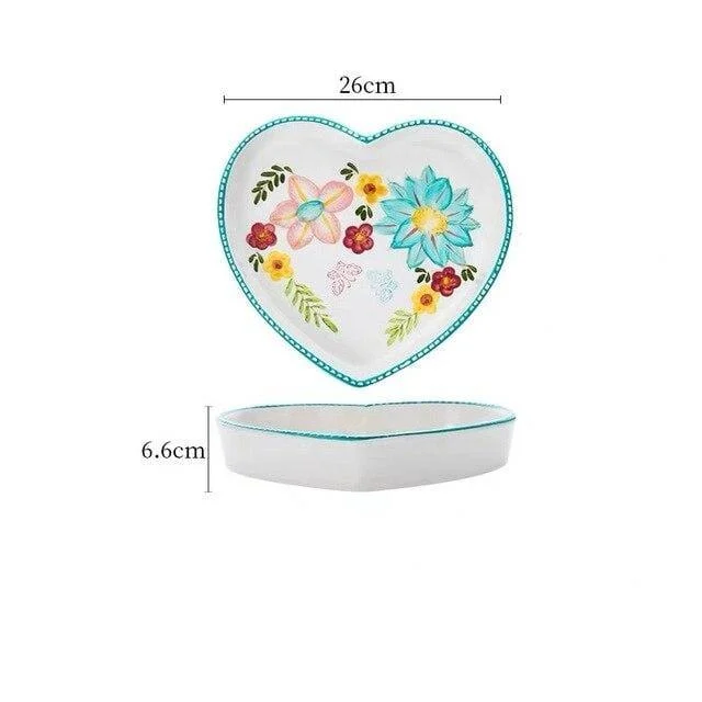 Nordic Style Floral Plates Set - Glova